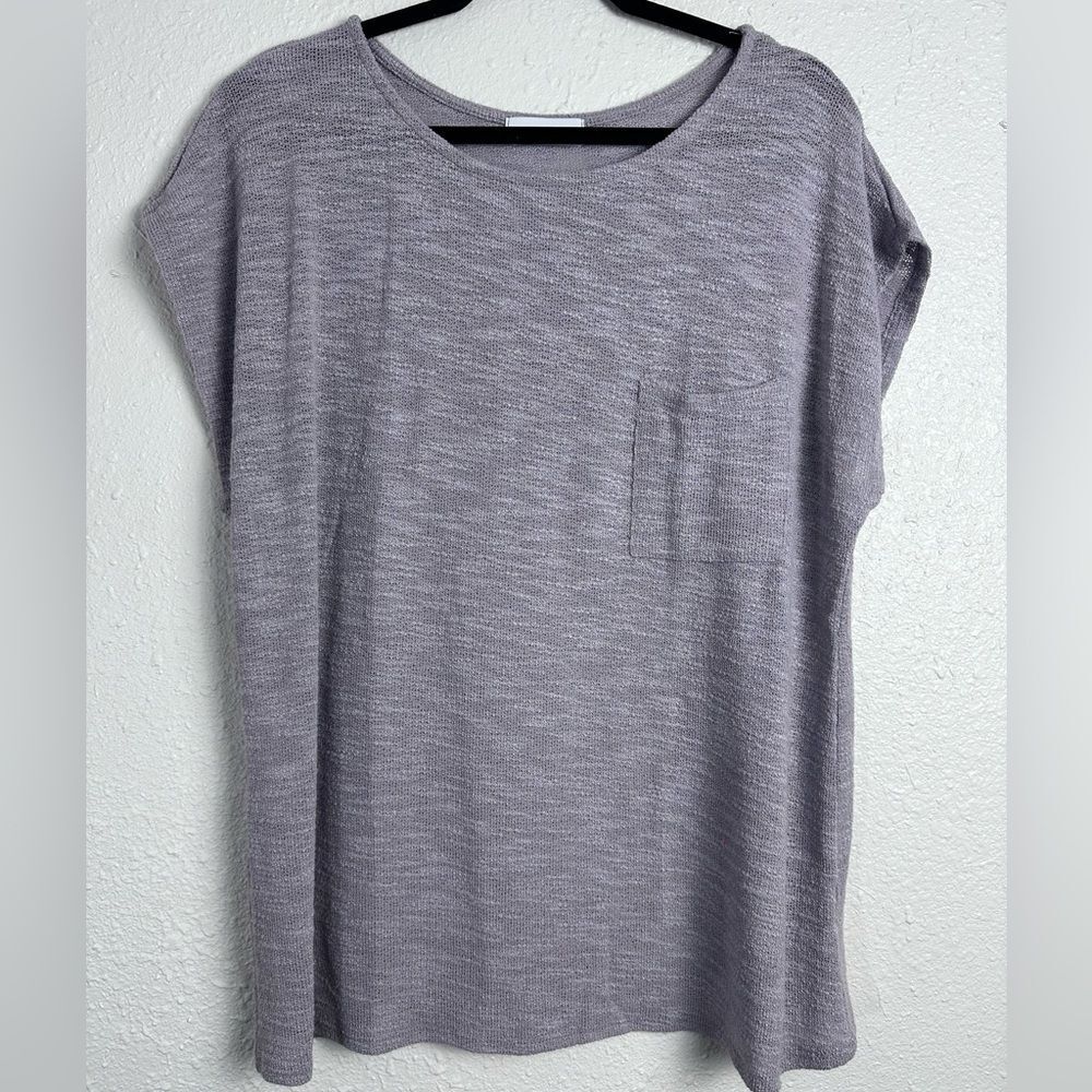 Gilli Heather‎ Gray Short Sleeve Top Size XXL